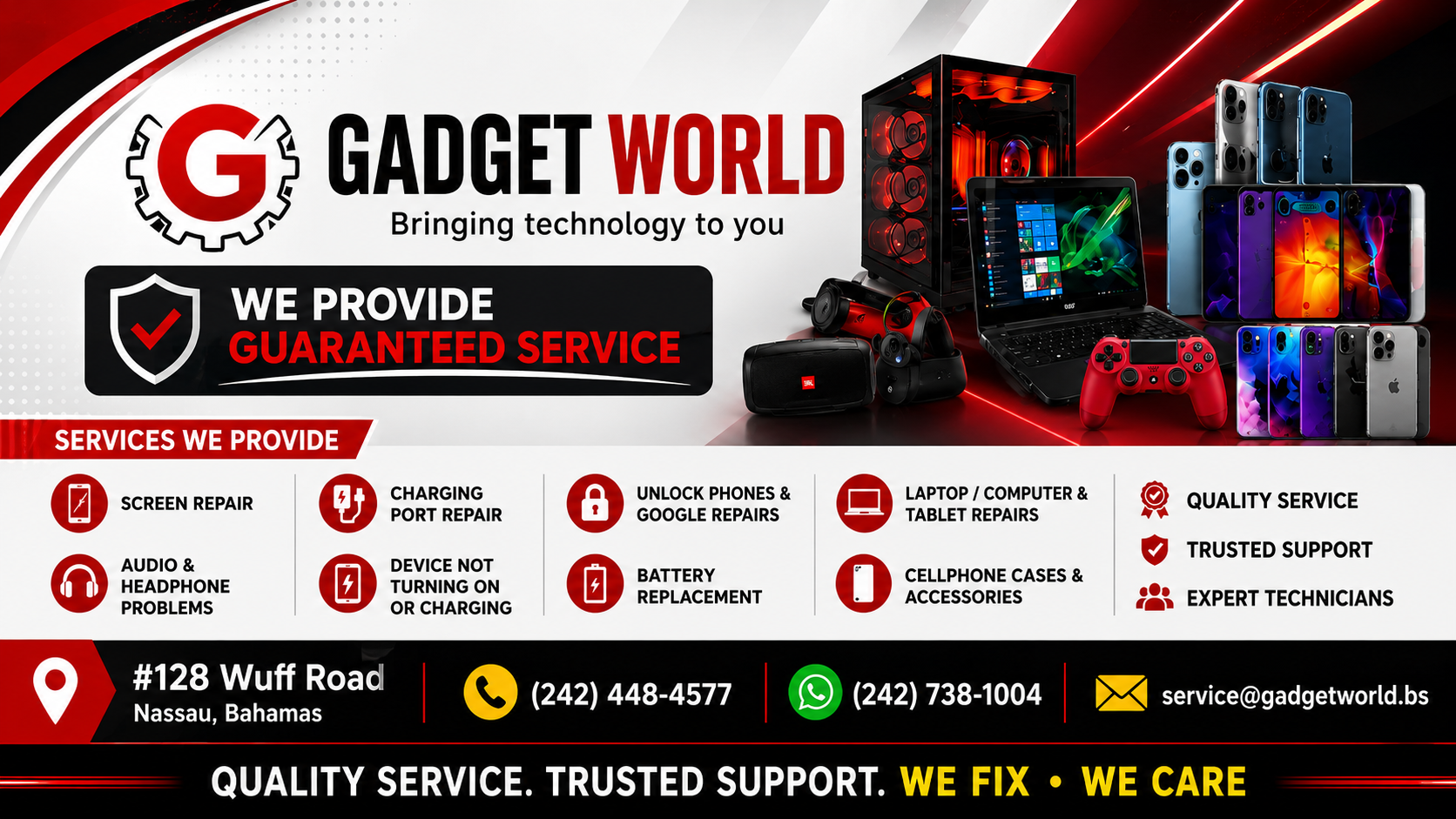 Gadget World service banner